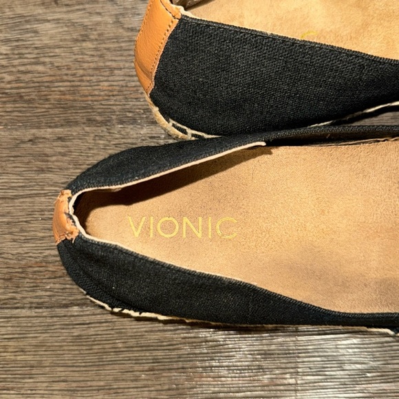 Vionic Valeri Black Espadrille Slip On Flats - Picture 6 of 8